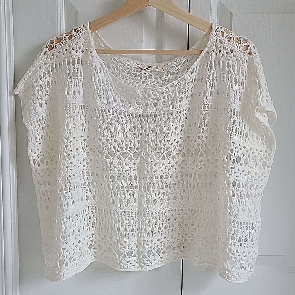 Hollister crochet knit top